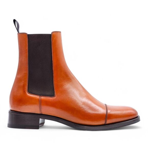 Christian Louboutin Antonio Leather Chelsea Boots Brown EU 40.5 US 7.5 New $1350 main image 6